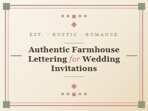 Vintage Farmhouse Fonts for Rustic Wedding Invites