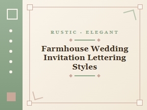 Free Farmhouse Wedding Invitation Lettering Styles